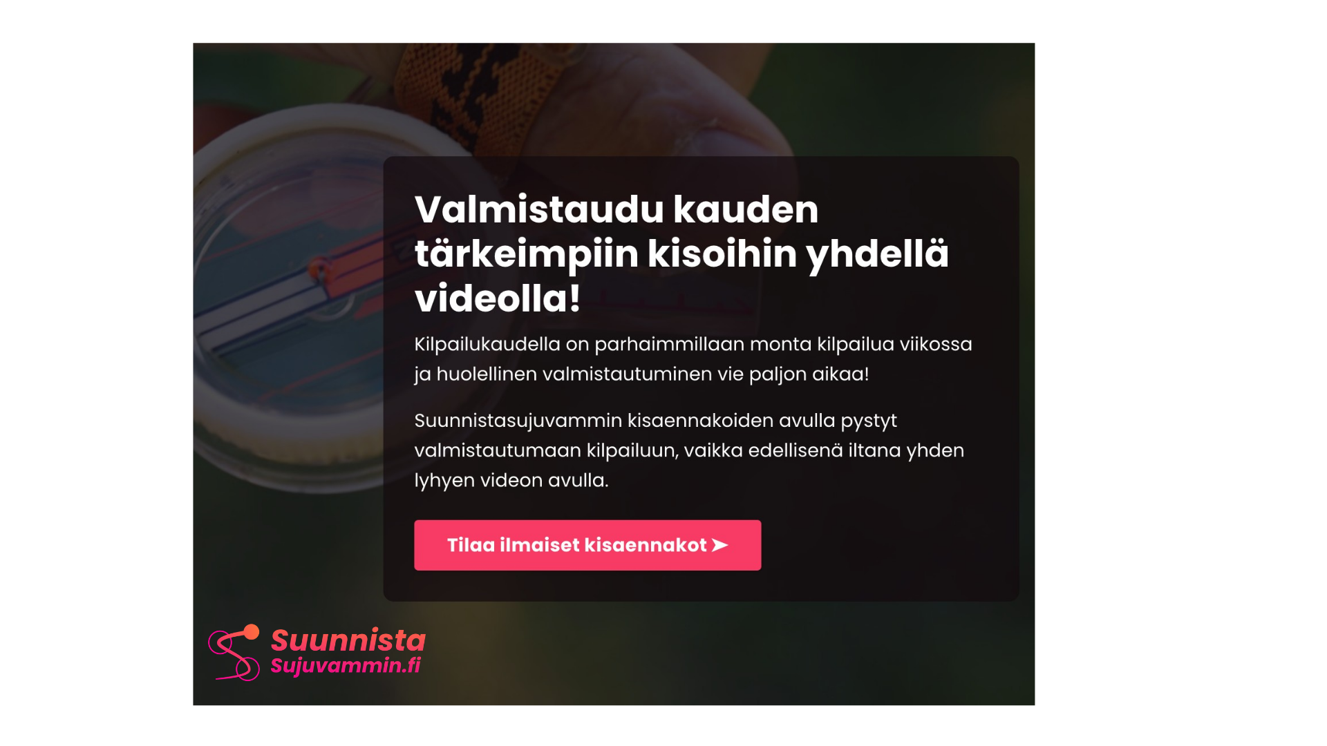 SuunnistaSujuvammin.fi tarjoaa ilmaisen kisaennakon